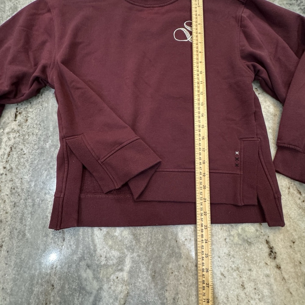Scotch & Soda Burgundy Maroon Sweatshirt Crewneck Embroidered Size Small - Picture 2 of 8